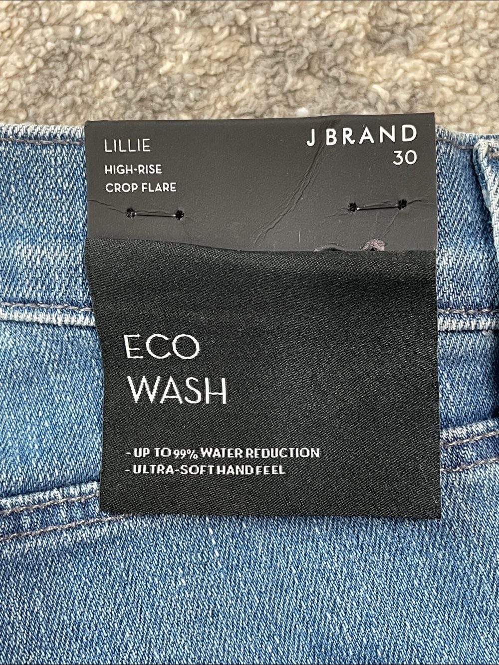 NWT J Brand Lillie High Rise Crop Flare Jeans Heart Blue Sz 30 - Picture 13 of 13